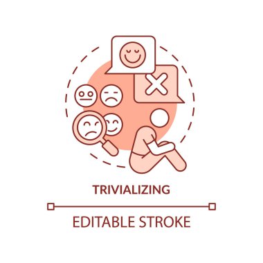 Turkuaz konsept simgesi önemsiz hale getiriliyor. Gaz lambası davranışı soyut bir fikir ve ince çizgiler çiziyor. Psikolojik taciz. İzole bir taslak çizim. Düzenlenebilir felç. Arial, Myriad Pro-Kalın yazı tipleri