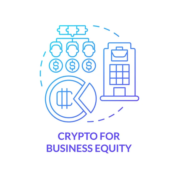 Krypto Für Unternehmensbeteiligungen Blaues Gradient Konzept Symbol Kryptowährungen Profitieren Bei — Stockvektor
