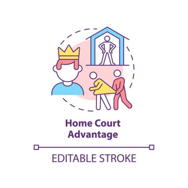 Ev sahibi avantajlı konsept ikonu. Manipülasyon örneği soyut fikir ince çizgi çizimi. Küfürbaz ilişkiler. İzole bir taslak çizim. Düzenlenebilir felç. Arial, Myriad Pro-Kalın yazı tipleri