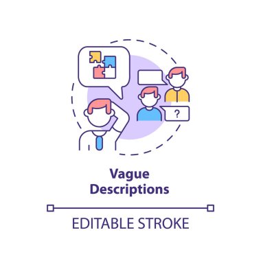 Belirsiz tanımlama konsepti simgesi. İş görüşmesinde kırmızı bayrak soyut fikir ince çizgi çizimi. Performansı arttırıyorum. İzole bir taslak çizim. Düzenlenebilir felç. Arial, Myriad Pro-Kalın yazı tipleri