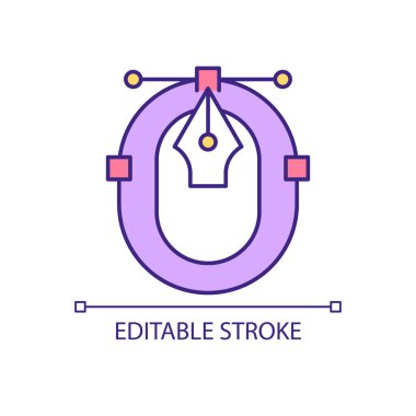Web tasarımı RGB renk simgesinde yazı tipleri kullanılıyor. Markanın metin tarzı. İş ve ürün tanıtımı. İzole vektör çizimi. Basit bir çizgi çizimi. Düzenlenebilir felç. Kullanılan Arial yazı tipi