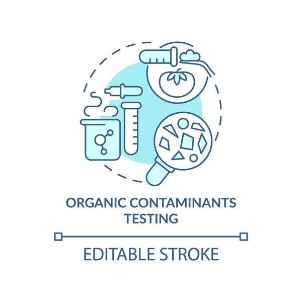 Contaminants Organiques Test Turquoise Concept Icône Service Analyse Idée Abstraite — Image vectorielle