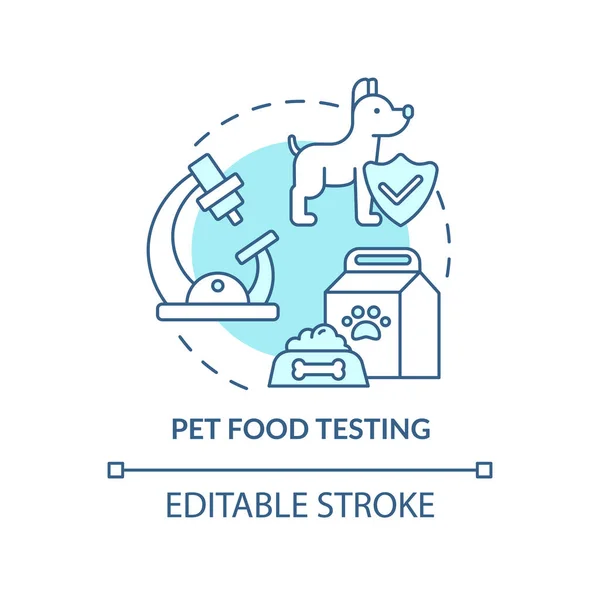 Pet Food Testing Tyrkysová Koncepce Ikona Odbornost Trhu Potravinami Abstraktní — Stockový vektor