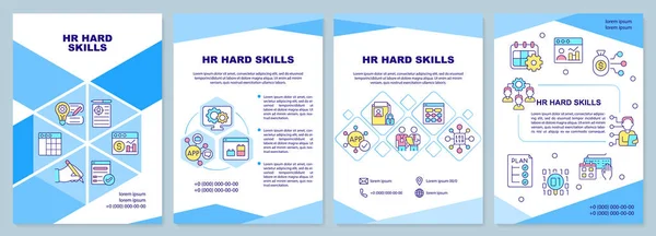 Hard Skills Blue Broschüre Vorlage Unternehmen Und Einstellung Faltblatt Design — Stockvektor