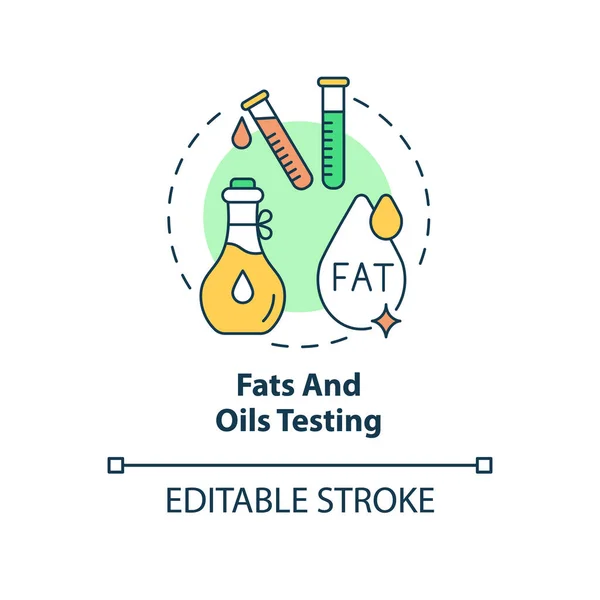 Icona Del Concetto Test Grassi Oli Produttore Alimenti Idea Astratta — Vettoriale Stock