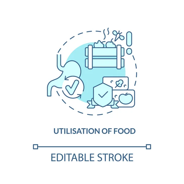 Utilisation Icône Concept Turquoise Alimentaire Sécurité Alimentaire Définitions Base Idée — Image vectorielle