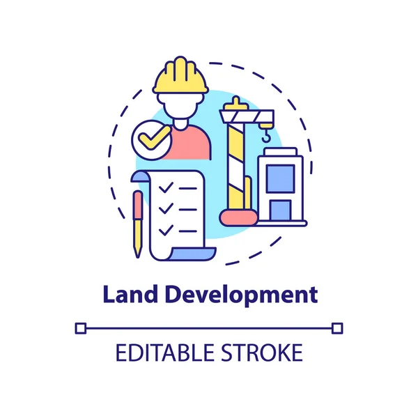 Ref Land Development Concept Icon Землепользование Практикует Абстрактную Идею Тонкой — стоковый вектор