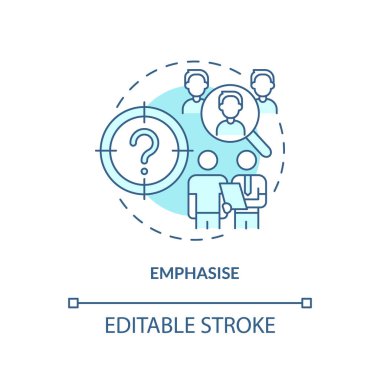Turkuaz konsept simgesini vurgula. Anlayış sorunu. Tasarım düşünme süreci soyut fikir ince çizgi çizimi. İzole bir taslak çizim. Düzenlenebilir felç. Arial, Myriad Pro-Kalın yazı tipleri