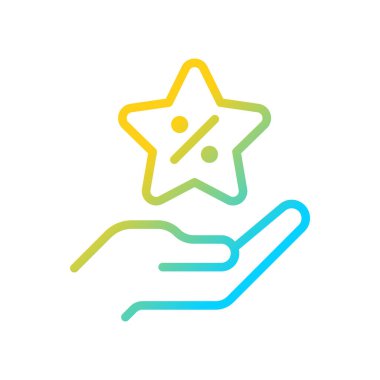 Artı indirim gradyan doğrusal vektör simgesi. Yüzde indirimi. Bayram spesiyalleri. Geçici fiyat azalıyor. İnce çizgi renk sembolü. Modern tarz pictogram. Vektör izole çizimi