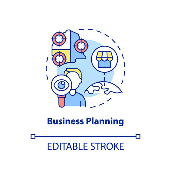 Concept Planification Entreprise Icône Stratégie Marketing Développement Entreprenant Idée Abstraite — Image vectorielle