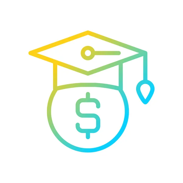 Stipendiengradient Lineares Vektorsymbol Finanzielle Unterstützung Für Studenten Bonus Für Herausragende — Stockvektor