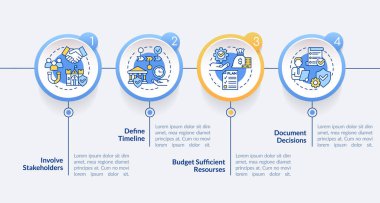 Kültür koruma çemberi bilgi şablonu prensipleri. Veri görselleştirmesi 5 adımda. İşlem zaman çizelgesi bilgi şeması. Satır simgeleriyle çalışma akışı düzeni. Kullanılan Lato Kalın, Düzenli yazı tipleri
