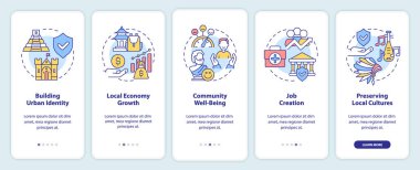 Gezici uygulama ekranında kalıtım koruma politikaları. Koruma gezintisi 5 adım grafik talimatlar sayfaları doğrusal kavramlarla. UI, UX, GUI şablonu. Kullanılan sayısız Pro-Kalın, Düzenli yazı tipleri