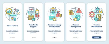 Mobil uygulama ekranındaki gelişim aktiviteleri. Heritage 5 basamaklı grafik komut sayfaları doğrusal kavramlarla dolu. UI, UX, GUI şablonu. Kullanılan sayısız Pro-Kalın, Düzenli yazı tipleri