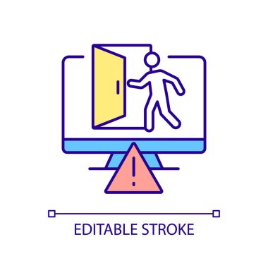 Arka kapı virüsü RGB renk simgesi