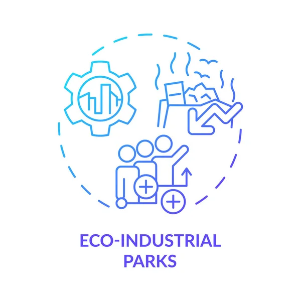 Eko-industriální parky modrý gradient koncept ikona — Stockový vektor