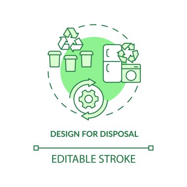 Yeşil konsept simgesinden kurtulmak için tasarım