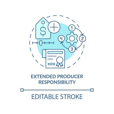 Genişletilmiş prodüktör sorumluluk turkuvaz konsept simgesi