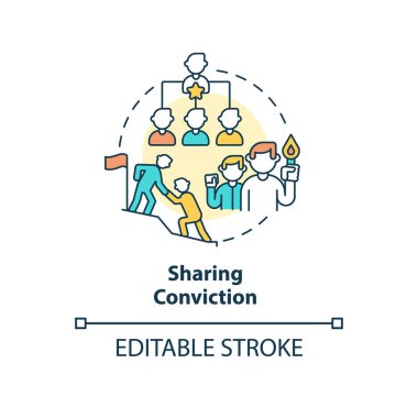 İnanç konsepti simgesi paylaşılıyor