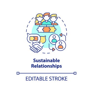 Sürdürülebilir ilişkiler konsepti simgesi