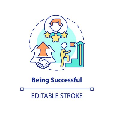 Başarılı konsept simgesi olmak