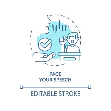 Konuşma turkuvaz konsept simgenizi hızlandırın