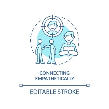 Empatik turkuaz konsept simgesine bağlanılıyor