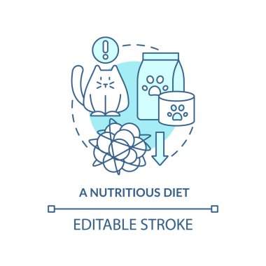 Besleyici diyet turkuaz konsept simgesi