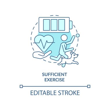 Turkuaz konsept simgesi için yeterli egzersiz
