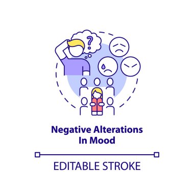 Ruh hali konsepti simgesinde negatif değişiklikler