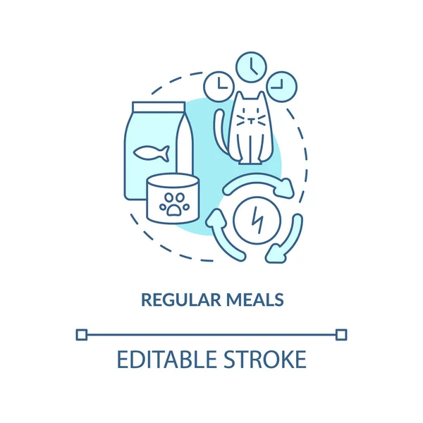 Regular meals turquoise concept icon — ストックベクタ
