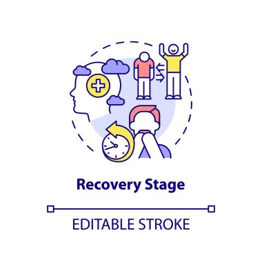 İyileşme sahnesi konsepti simgesi