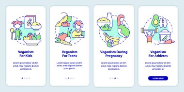 Mobil uygulama ekranındaki herkes için vejetaryen yaşam tarzı