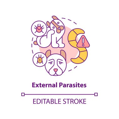 Dış parazit konsepti simgesi