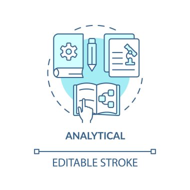 Analitik turkuaz konsept simgesi