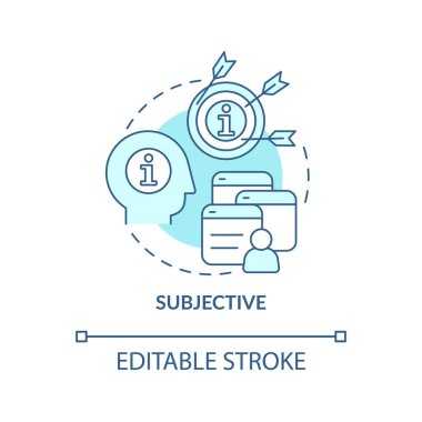 Subjektif turkuaz konsept simgesi