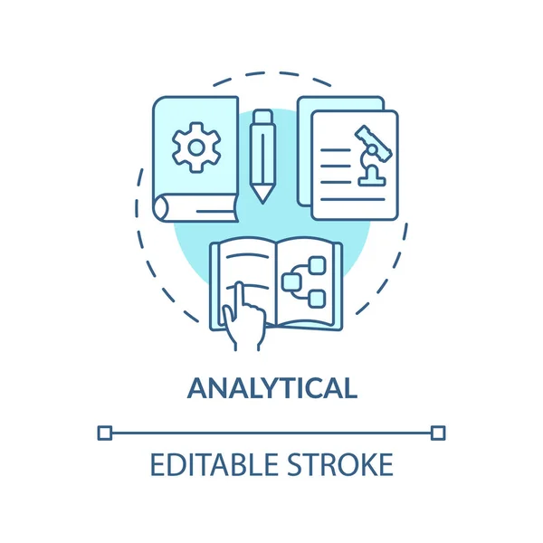 Иконка аналитической бирюзовой концепции — стоковый вектор