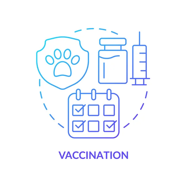Піктограма концепції синього градієнта вакцинації — стоковий вектор