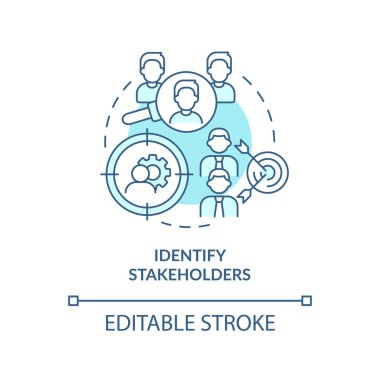 Hissedarların turkuaz konsept simgesini tanımla