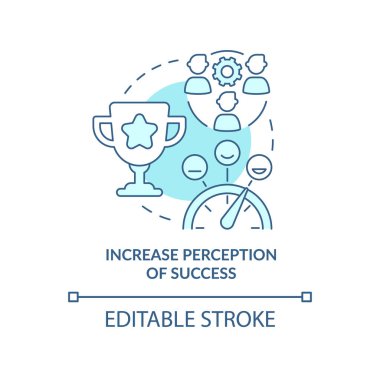 Başarı turkuvaz konsept simgesini algılamayı arttır