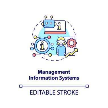 Yönetim bilgi sistemleri konsept simgesi