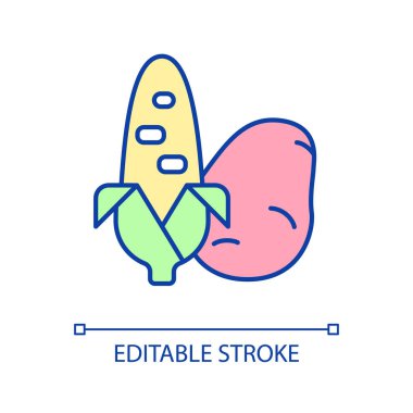 Nişastalı sebzeler RGB renk simgesi