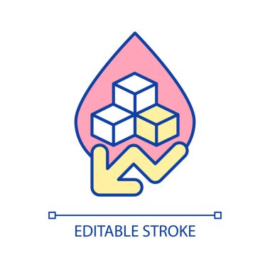 Düşük kan şekeri seviyesi RGB renk simgesi