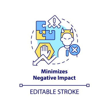 Olumsuz etki konsepti simgesini en aza indirir