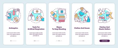 Mobil uygulama ekranında ilk yardım çantası