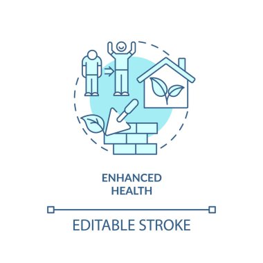 Gelişmiş sağlık turkuaz konsept simgesi