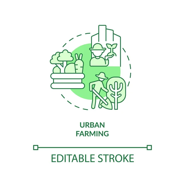 Urban farming green concept icon — Stock Vector