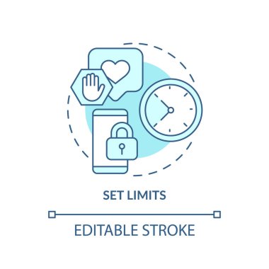 Turkuaz konsept simgesini ayarla