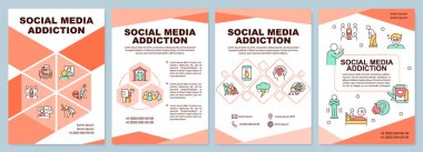 Sosyal medya bağımlılığı kırmızı broşür şürü
