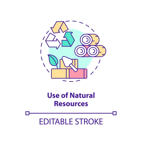 Use of natural resources concept icon — стоковый вектор